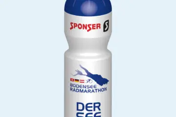 Bodensee-Radmarathon Trinkflasche weiss, 750 ml