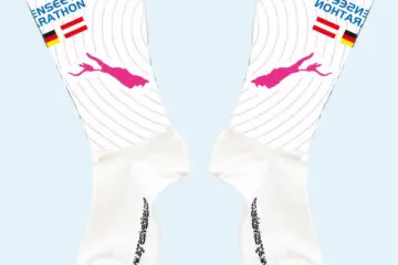 Chaussettes de vélo de course (rose)