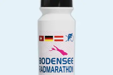 Bodensee-Radmarathon Water Bottle white, 500 ml